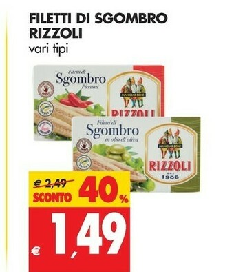 Tigros Rizzoli Filetti di sgombro offerta