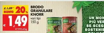 Tigros Knorr Brodo Granulare Pollo 150 G(ml) offerta