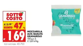 Tigros Granarolo Oggi Puoi Mozzarella 300 G(ml) offerta