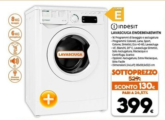 Expert Indesit Lavasciuga EWDE861483WITN offerta