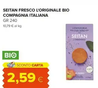 Oasi Compagnia Italiana Alimenti Biologici - Seitan Fresco 240 g(ml) offerta