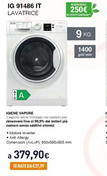 Unieuro IGNIS IG 91486 IT LAVATRICE offerta
