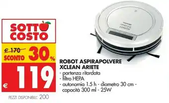 Tigros Ariete Robot Aspirapolvere Xclean offerta