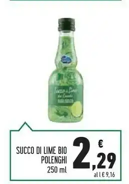 Conad Superstore Polenghi Succo Di Limone Di Sicilia Bio 250 G(ml) offerta
