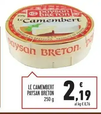 Conad Superstore Paysan breton Le Camembert 250 G(ml) offerta