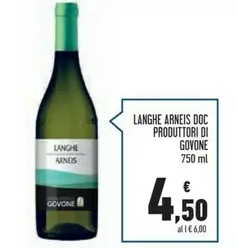 Conad Superstore Produttori Di Govone Langhe Arneis Doc offerta