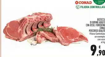 Conad Conad Bistecca Di Bovino Adulto Con Osso/ Fiorentina Percorso Qualita offerta