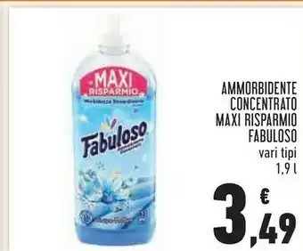 Conad Fabuloso Ammorbidente Concentrato Maxi Risparmio 1900ml offerta