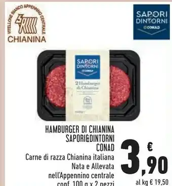 Conad Conad - 2 Hamburger Di Chianina 200 G(ml) offerta