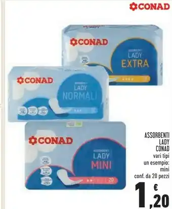 Conad Conad Assorbenti Lady Mini offerta