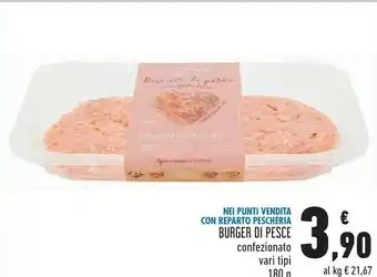 Conad Burger Di Pesce offerta
