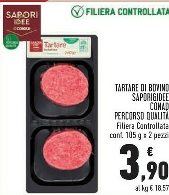 Conad Conad - Tartare Di Bovino 210 G(ml) offerta