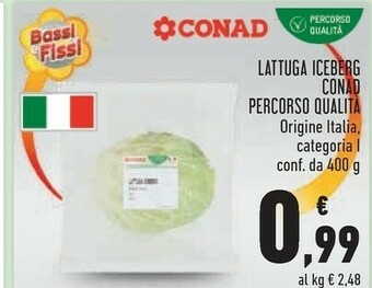Conad Conad Lattuga Iceberg offerta