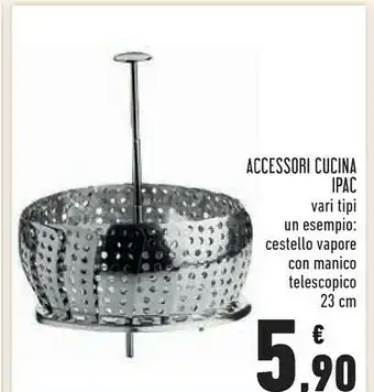 Conad Ipac Accessori Cucina Cestello Vapore Con Manico Telescopico offerta
