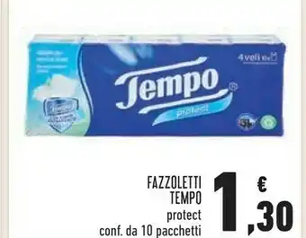 Conad Tempo Fazzoletti Protect 10 Pacchetti offerta