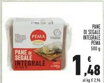 Conad Pema Pane Di Segale Integrale Al 100% 500 G(ml) offerta