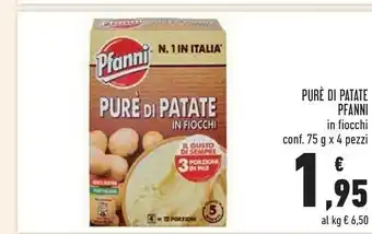 Conad Pfanni Purè Di Patate In Fiocchi 75 G(ml) offerta
