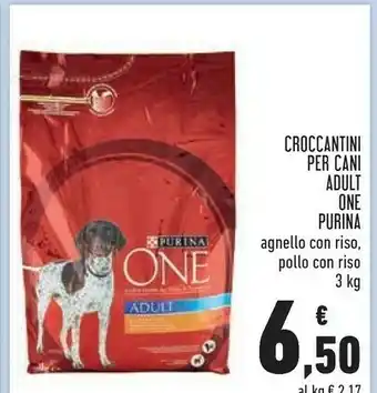 Conad Purina Croccantini Per Cani Adult One Agnello Con Riso offerta