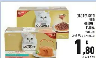 Conad Purina Cibo Per Gatti Gourmet Vari Tipi offerta