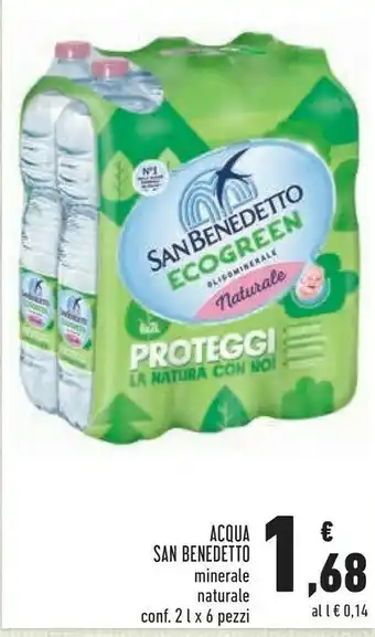 Conad San Benedetto Acqua Minerale Naturale 2000 G(ml) offerta