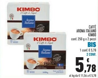 Conad Kimbo Caffè Aroma Italiano 250 G(ml) offerta