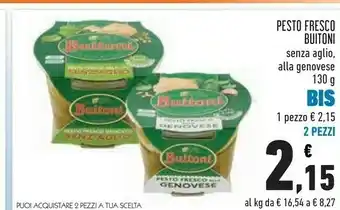 Conad Buitoni Pesto Fresco Alla Genovese 130 G(ml) offerta