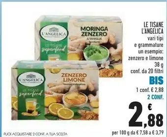 Conad L'angelica Le Tisane Zenzero E Limone offerta