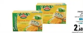 Conad Aia Spinacine Cotoletta Con Pollo E Tacchino E Spinaci In Foglia Spinacine 300 G(ml) offerta