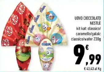 Conad UOVO CIOCCOLATO NESTLÈ kit kat: classico/ caramello/galak: classico/wafer 230g offerta