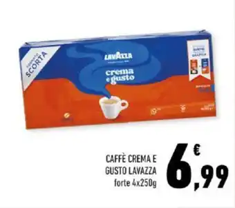 Conad CAFFÈ CREMA E GUSTO LAVAZZA forte 4x250g offerta