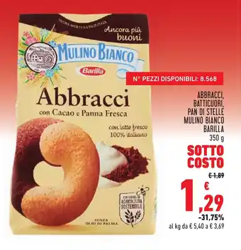 Conad Margherita Barilla Mulino Bianco Abbracci, Batticuori,Pan di Stelle 350g offerta