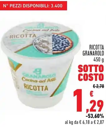 Conad Margherita Granarolo Ricotta 450g offerta
