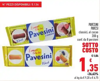 Conad Margherita Pavesi Pavesini 200g 8 porzioni offerta
