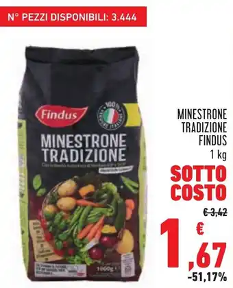 Conad Margherita Findus Minestrone Tradizione 1kg offerta