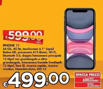 Bennet Apple IPhone 11 15,5 Cm (6.1") 64 GB Doppia SIM 4G Nero IOS 13 offerta