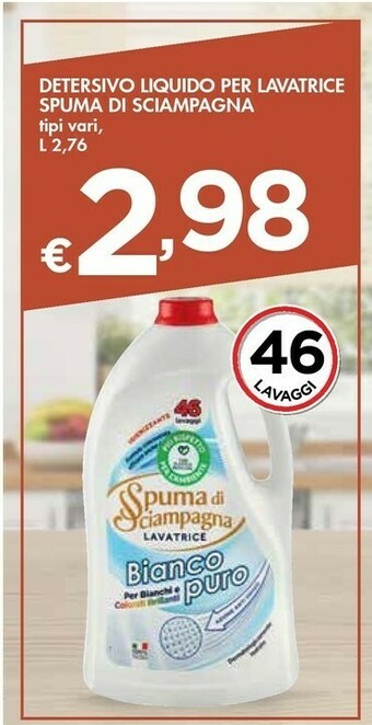 Bennet Spuma di Sciampagna Detersivo Liquido Per Lavatrice offerta