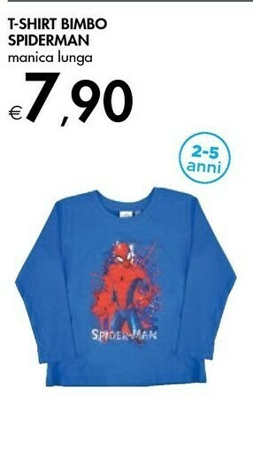 Bennet T-shirt Bimbo Spiderman offerta