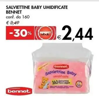 Bennet Bennet Salviettine Baby Umidificate 160 Pezzi offerta