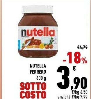 Conad Ferrero Nutella offerta