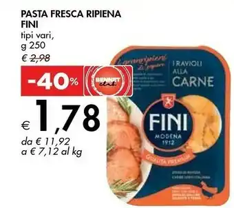 Bennet Fini Modena Fini - Ravioli Carne Chianina 250 G(ml) offerta