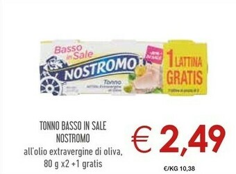 Conad Nostromo Tonno Basso In Sale offerta