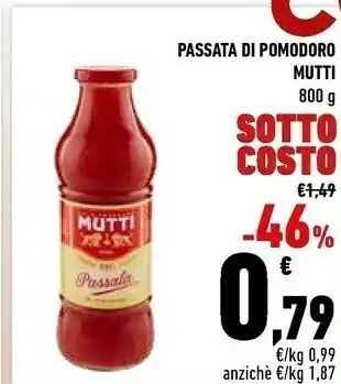 Conad Mutti Passata Di Pomodoro 800 G(ml) offerta
