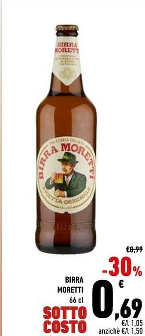 Conad Birra Moretti - Birra Moretti 660 G(ml) offerta