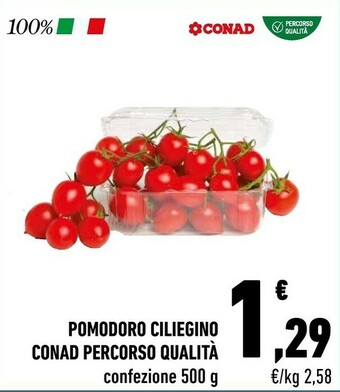 Conad Conad - Pomodoro Ciliegino Percorso Qualità 500 G(ml) offerta