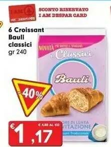Despar Bauli Il Croissant Classico 240 G(ml) offerta