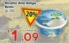 Despar Brimi Ricotta Alto Adige 250 Gr offerta