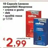 Despar Lavazza Lavazza - Lavazza Crema e Gusto Gusto Forte offerta