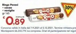 Despar Pavesi Ringo Cacao 165 G(ml) offerta