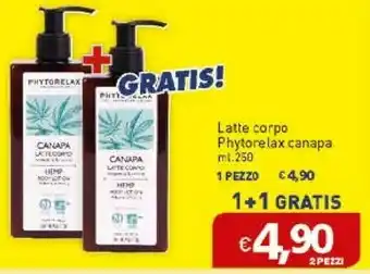 Galassia Phytorelax Latte Corpo Canapa 250 Ml offerta