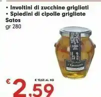 Despar Satos Spiedini Di Cipolle Grigliate 280 G offerta